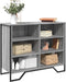 vidaXL - Dressoir - 91x35,5x74,5 - cm - bewerkt - hout - grijs - sonoma - eikenkleurig