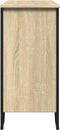 vidaXL - Dressoir - 91x35,5x74,5 - cm - bewerkt - hout - sonoma - eikenkleurig