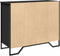 vidaXL - Dressoir - 91x35,5x74,5 - cm - bewerkt - hout - zwart
