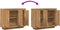 vidaXL - Dressoir - 92x35x75 - cm - bewerkt - hout - artisanaal - eikenkleur