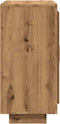 vidaXL - Dressoir - 92x35x75 - cm - bewerkt - hout - artisanaal - eikenkleur