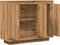 vidaXL - Dressoir - 92x35x75 - cm - bewerkt - hout - artisanaal - eikenkleur
