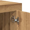 vidaXL - Dressoir - 92x35x75 - cm - bewerkt - hout - artisanaal - eikenkleur
