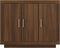 vidaXL - Dressoir - 92x35x75 - cm - bewerkt - hout - bruin - eikenkleur