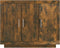 vidaXL - Dressoir - 92x35x75 - cm - bewerkt - hout - gerookt - eikenkleurig