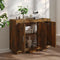 vidaXL - Dressoir - 92x35x75 - cm - bewerkt - hout - gerookt - eikenkleurig
