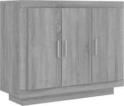 vidaXL - Dressoir - 92x35x75 - cm - bewerkt - hout - grijs - sonoma - eikenkleurig