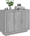 vidaXL - Dressoir - 92x35x75 - cm - bewerkt - hout - grijs - sonoma - eikenkleurig
