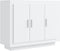 vidaXL - Dressoir - 92x35x75 - cm - bewerkt - hout - hoogglans - wit