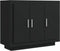 vidaXL - Dressoir - 92x35x75 - cm - bewerkt - hout - zwart