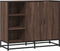 vidaXL - Dressoir - 92x35x76 - cm - bewerkt - hout - bruin - eikenkleurig
