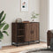 vidaXL - Dressoir - 92x35x76 - cm - bewerkt - hout - bruin - eikenkleurig