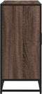 vidaXL - Dressoir - 92x35x76 - cm - bewerkt - hout - bruin - eikenkleurig