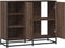 vidaXL - Dressoir - 92x35x76 - cm - bewerkt - hout - bruin - eikenkleurig