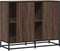 vidaXL - Dressoir - 92x35x76 - cm - bewerkt - hout - bruin - eikenkleurig