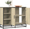 vidaXL - Dressoir - 92x35x76 - cm - bewerkt - hout - sonoma - eikenkleurig