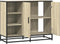 vidaXL - Dressoir - 92x35x76 - cm - bewerkt - hout - sonoma - eikenkleurig