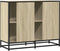 vidaXL - Dressoir - 92x35x76 - cm - bewerkt - hout - sonoma - eikenkleurig