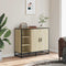 vidaXL - Dressoir - 92x35x76 - cm - bewerkt - hout - sonoma - eikenkleurig