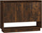 vidaXL - Dressoir - 97x31x75 - cm - bewerkt - hout - gerookt - eikenkleurig