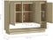 vidaXL - Dressoir - 97x31x75 - cm - bewerkt - hout - sonoma - eikenkleurig