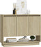 vidaXL - Dressoir - 97x31x75 - cm - bewerkt - hout - sonoma - eikenkleurig