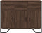 vidaXL - Dressoir - 97x32,5x74,5 - cm - bewerkt - hout - bruin - eikenkleur