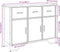 vidaXL - Dressoir - 97x32,5x74,5 - cm - bewerkt - hout - bruin - eikenkleur