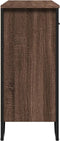 vidaXL - Dressoir - 97x32,5x74,5 - cm - bewerkt - hout - bruin - eikenkleur