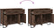 vidaXL - Dressoir - 97x32,5x74,5 - cm - bewerkt - hout - bruin - eikenkleur