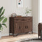 vidaXL - Dressoir - 97x32,5x74,5 - cm - bewerkt - hout - bruin - eikenkleur