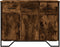 vidaXL - Dressoir - 97x32,5x74,5 - cm - bewerkt - hout - gerookt - eikenkleurig
