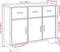 vidaXL - Dressoir - 97x32,5x74,5 - cm - bewerkt - hout - gerookt - eikenkleurig