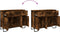vidaXL - Dressoir - 97x32,5x74,5 - cm - bewerkt - hout - gerookt - eikenkleurig