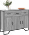 vidaXL - Dressoir - 97x32,5x74,5 - cm - bewerkt - hout - grijs - sonoma - eikenkleur