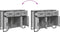 vidaXL - Dressoir - 97x32,5x74,5 - cm - bewerkt - hout - grijs - sonoma - eikenkleur