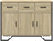 vidaXL - Dressoir - 97x32,5x74,5 - cm - bewerkt - hout - sonoma - eikenkleurig