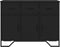 vidaXL - Dressoir - 97x32,5x74,5 - cm - bewerkt - hout - zwart
