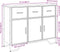 vidaXL - Dressoir - 97x32,5x74,5 - cm - bewerkt - hout - zwart