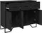 vidaXL - Dressoir - 97x32,5x74,5 - cm - bewerkt - hout - zwart