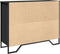 vidaXL - Dressoir - 97x32,5x74,5 - cm - bewerkt - hout - zwart