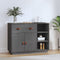 vidaXL - Dressoir - 98,5x40x75 - cm - massief - grenenhout - grijs