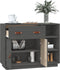 vidaXL - Dressoir - 98,5x40x75 - cm - massief - grenenhout - grijs