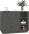 vidaXL - Dressoir - 98,5x40x75 - cm - massief - grenenhout - grijs