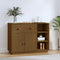 vidaXL - Dressoir - 98,5x40x75 - cm - massief - grenenhout - honingbruin