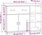 vidaXL - Dressoir - 98,5x40x75 - cm - massief - grenenhout