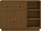 vidaXL - Dressoir - 98,5x40x75 - cm - massief - grenenhout - honingbruin