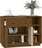 vidaXL - Dressoir - 98,5x40x75 - cm - massief - grenenhout - honingbruin
