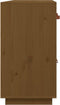 vidaXL - Dressoir - 98,5x40x75 - cm - massief - grenenhout - honingbruin