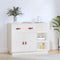 vidaXL - Dressoir - 98,5x40x75 - cm - massief - grenenhout - wit